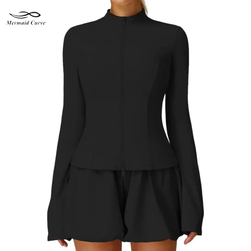 Women Stretch Slim Fit Training Jacket