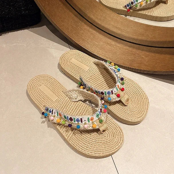 Women’s Low Heel Beach Sandals Non-Slip Slides