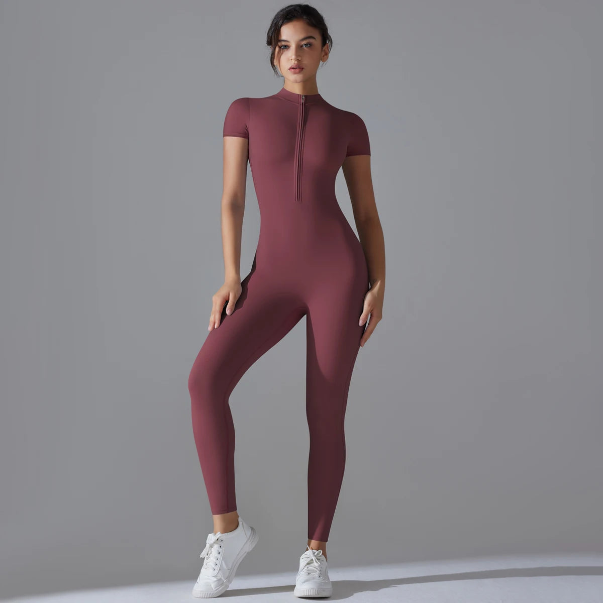 Women's Breathable Sports Yoga Bodysuit – Quick Dry Fitness Jumpsuit