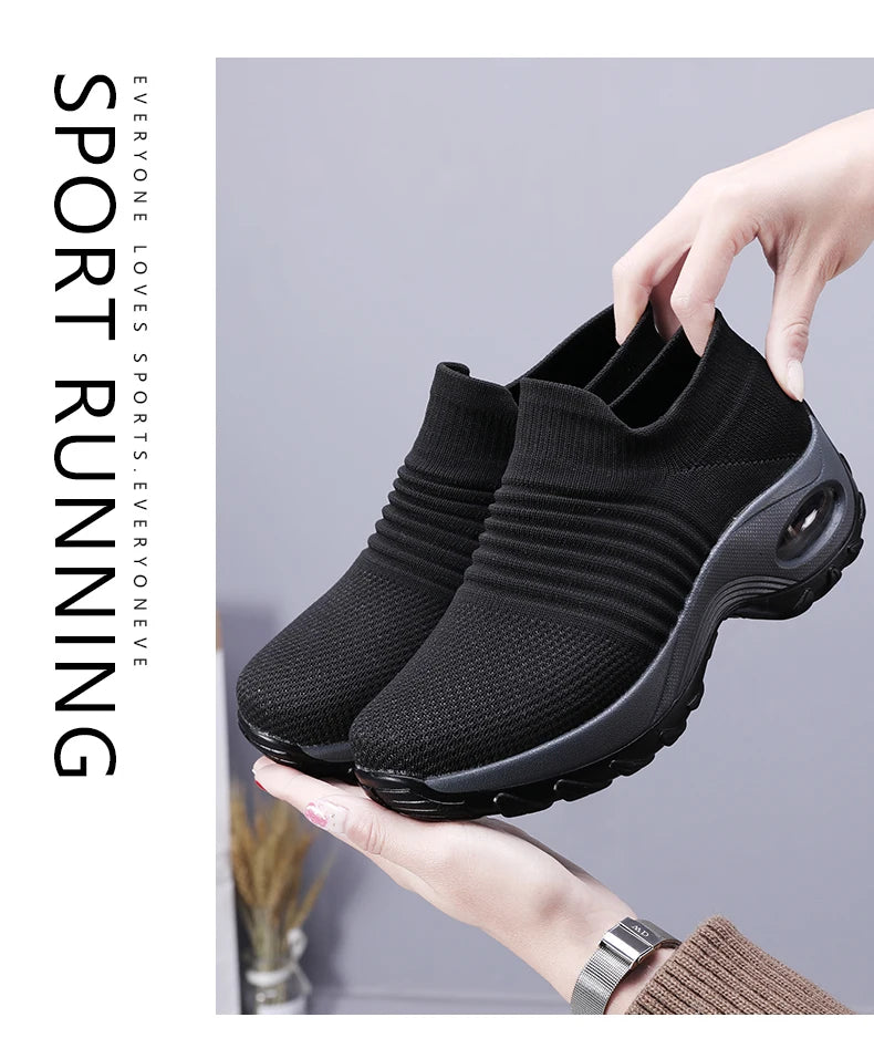 Women Sneakers Breathable Mesh Platform Shoes