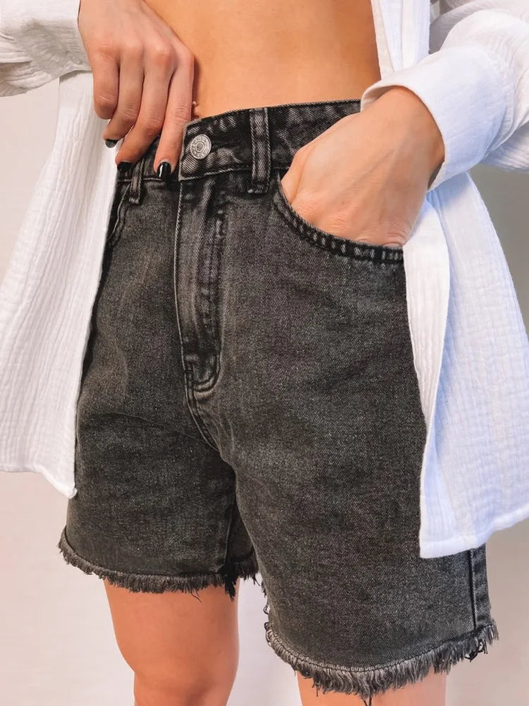 Women's Blue Casual Denim Shorts