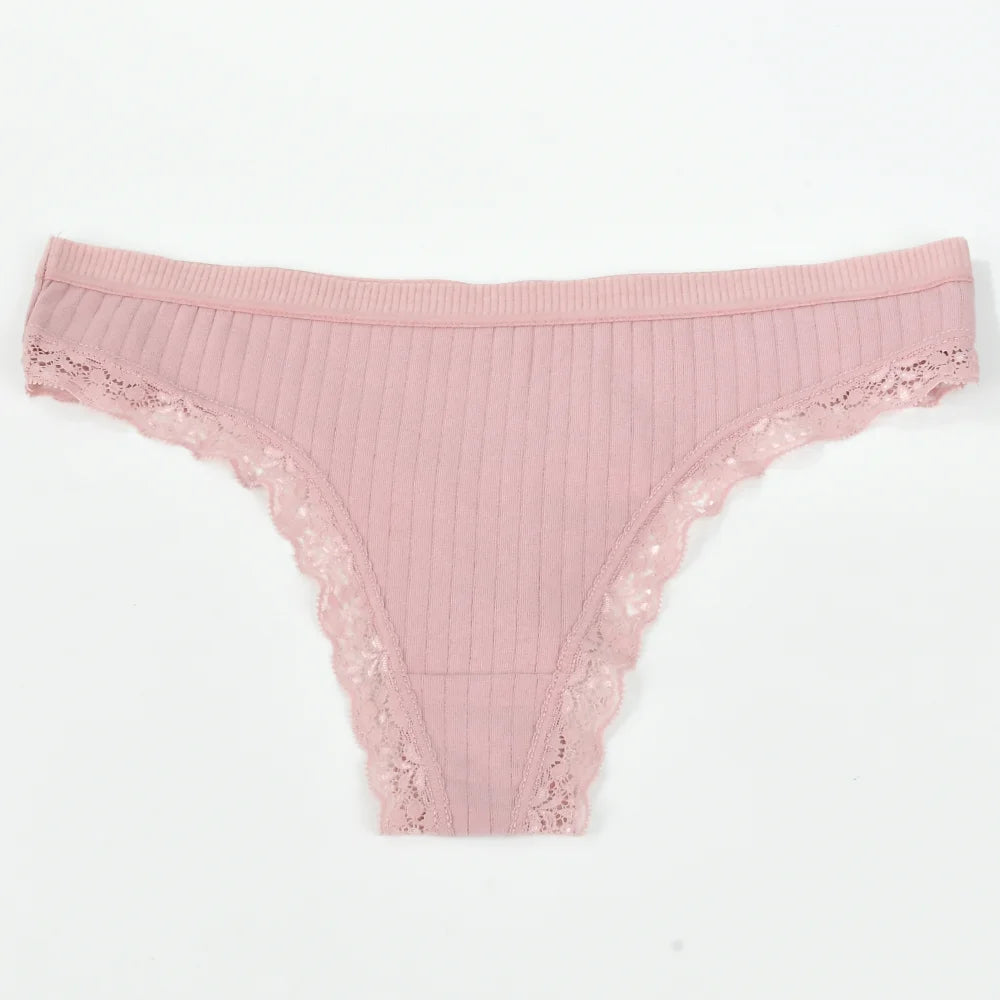 Women Mid-Rise Lace Thong