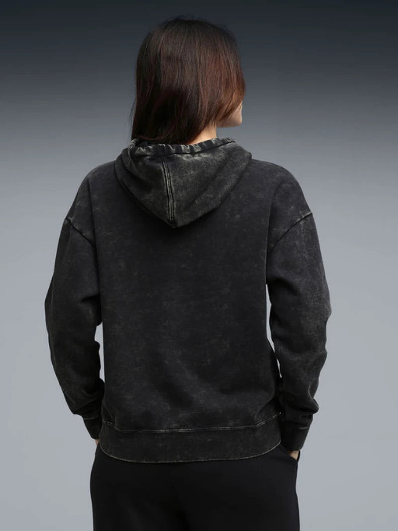 Plus Size Women's Hoodie – Relaxed Black Sweatshirt