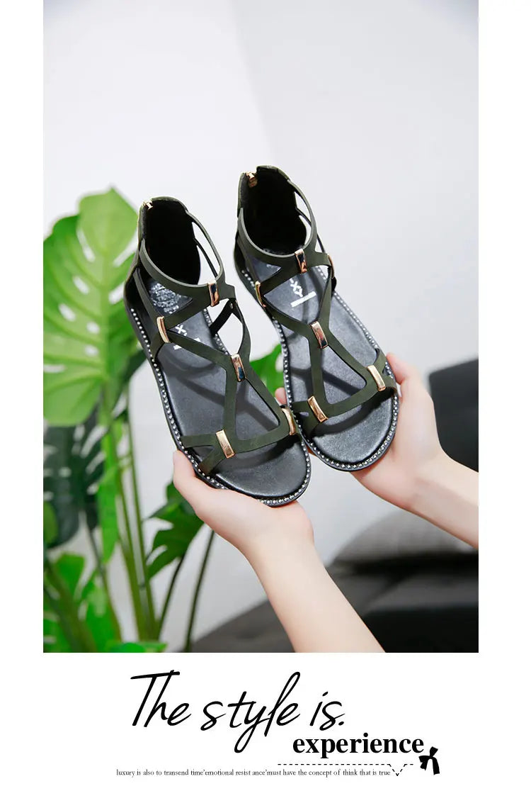 Women Soft Sole Flat Sandals Lightweight Shoes