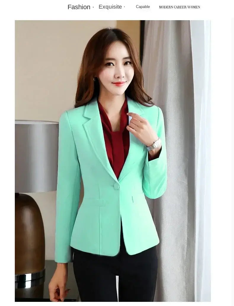 Women Classic Work Blazer Jacket