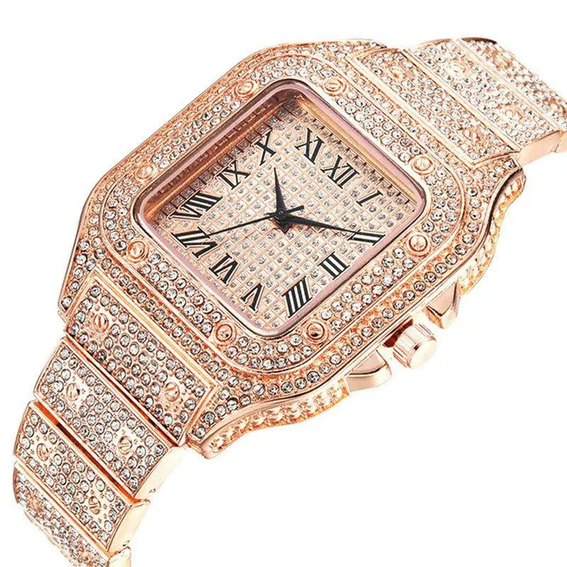 Luxury Rhinestone Gold Unisex Watch