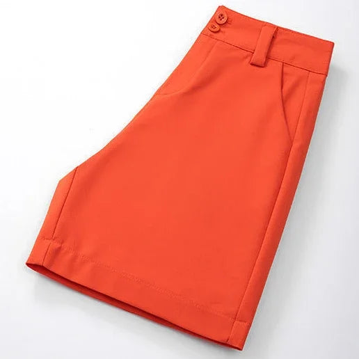 Women's High Waist Linen Shorts