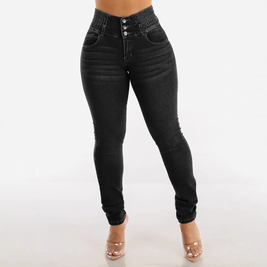 Women Washed Pencil Jeans
