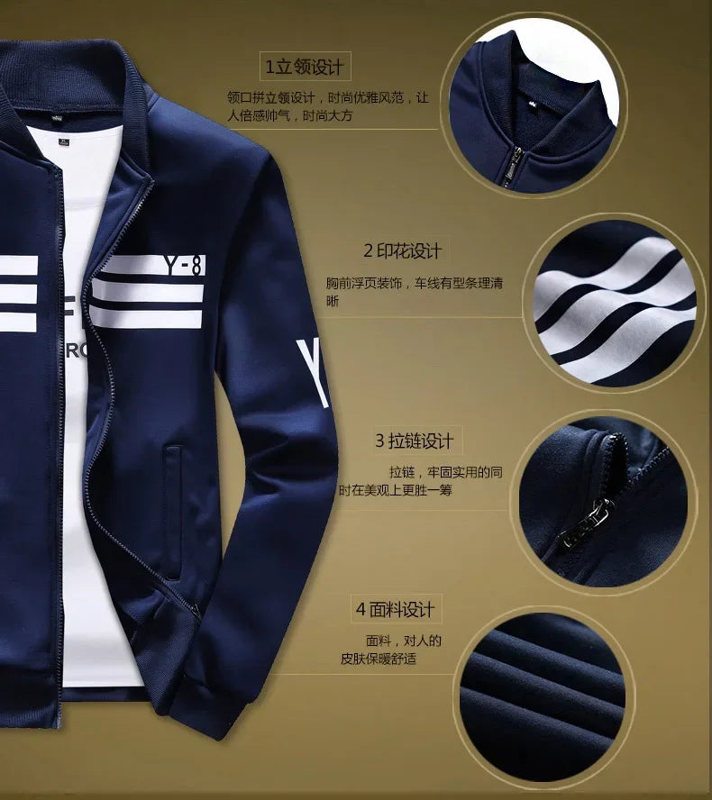 Men’s Plus Size Sporting Tracksuit Set