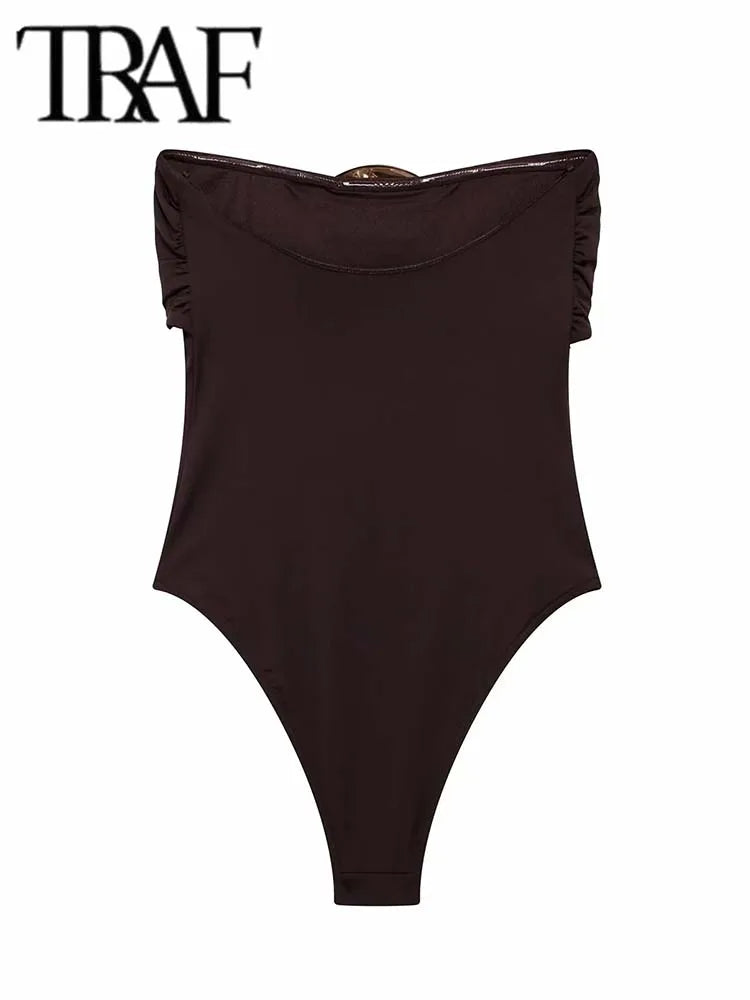 Off Shoulder Strapless Bodysuit – Summer Bodycon