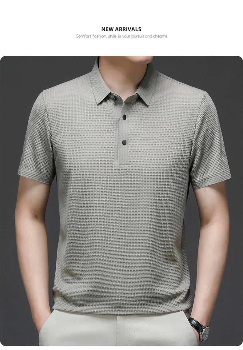 Men Ice Silk Polo Shirt
