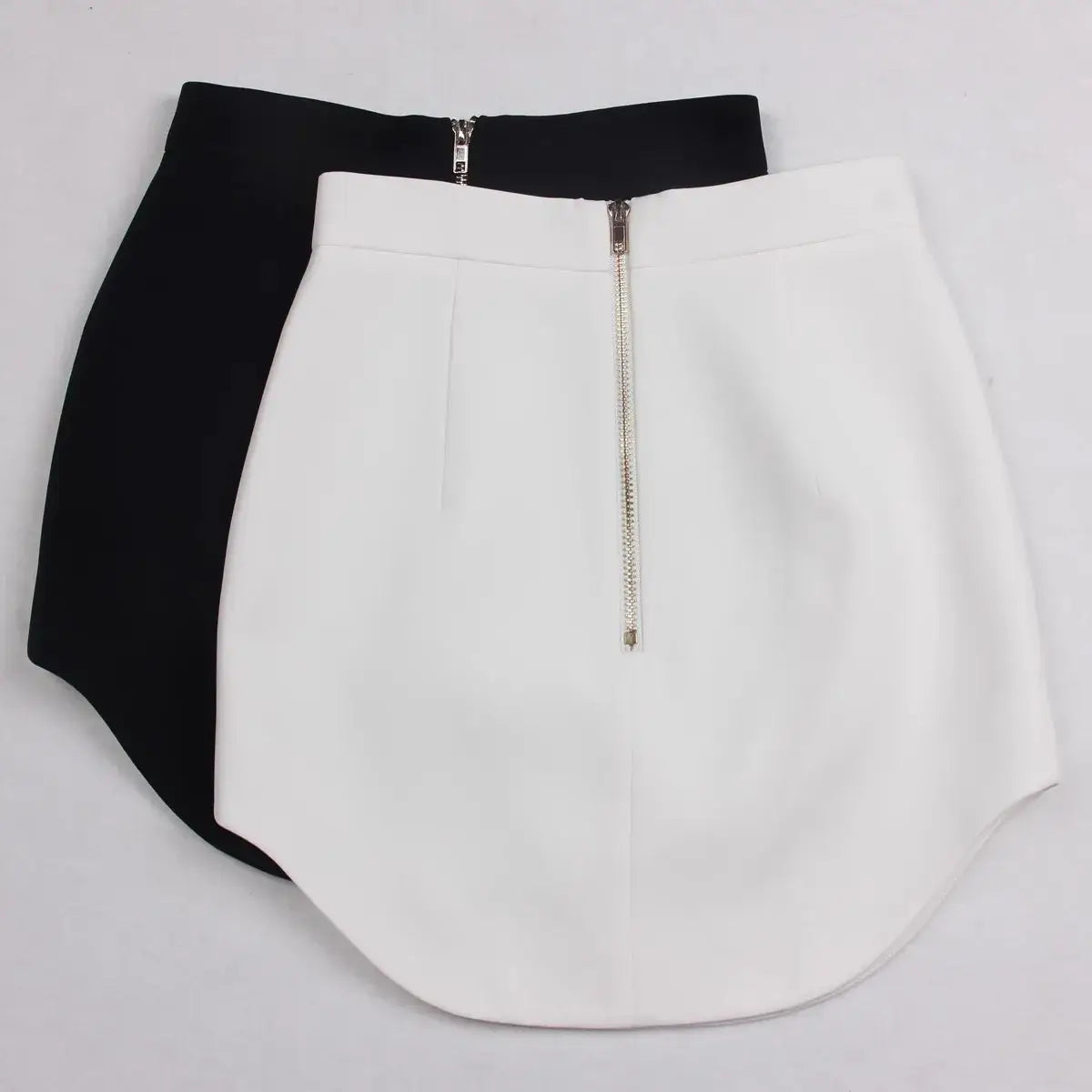 Women Slim Fit Button Back Mini Skirt