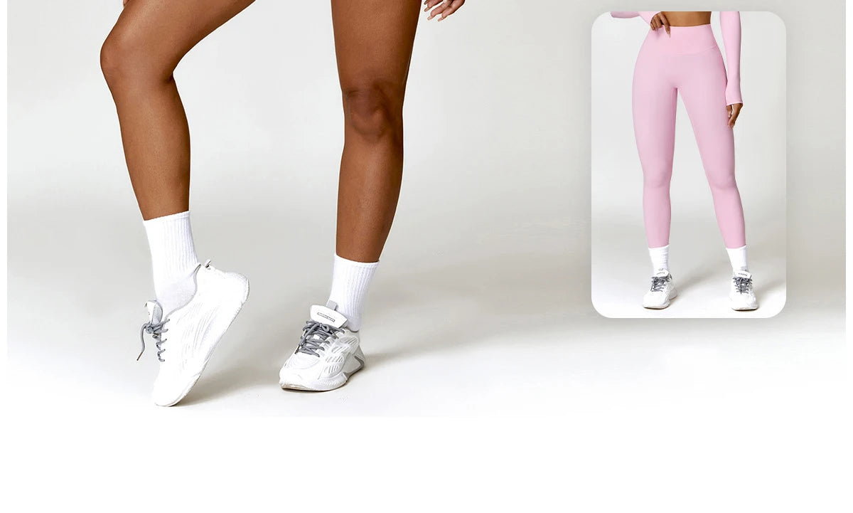 Women's Seamless Long Sleeve Yoga Crop Top – Quick-Dry Square Neck Gym Shirt