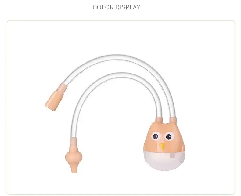 Nasal Aspirator for infants featuring a cute cartoon owl design and flexible tubing for easy use.