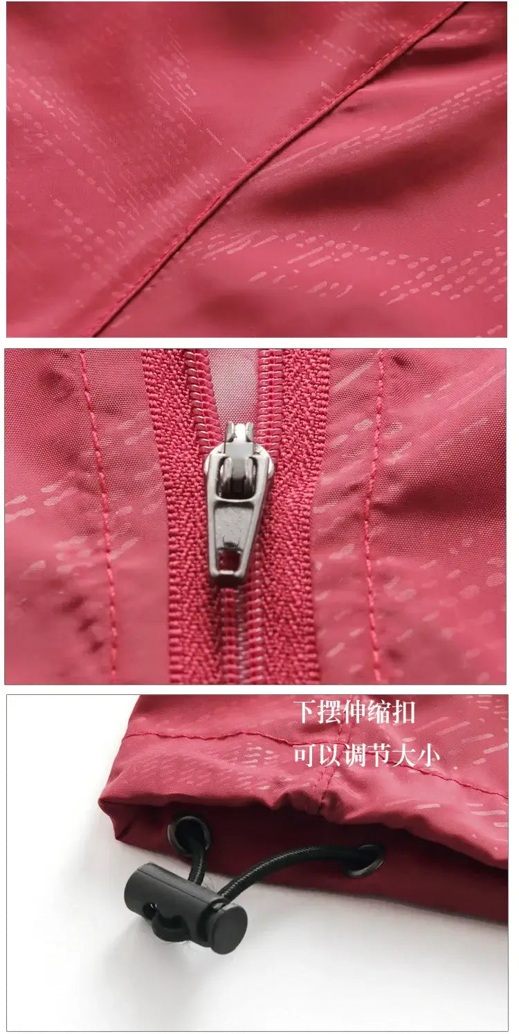 Women Lightweight Waterproof Hooded Windbreaker
