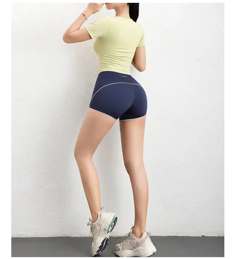 Women Compression T-Shirt Seamless Short Sleeve Gym Top