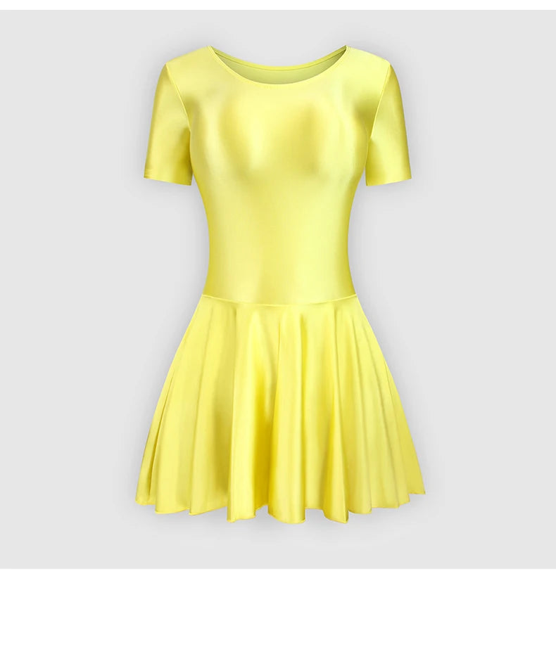 Women Satin Sports Ballet Skirt