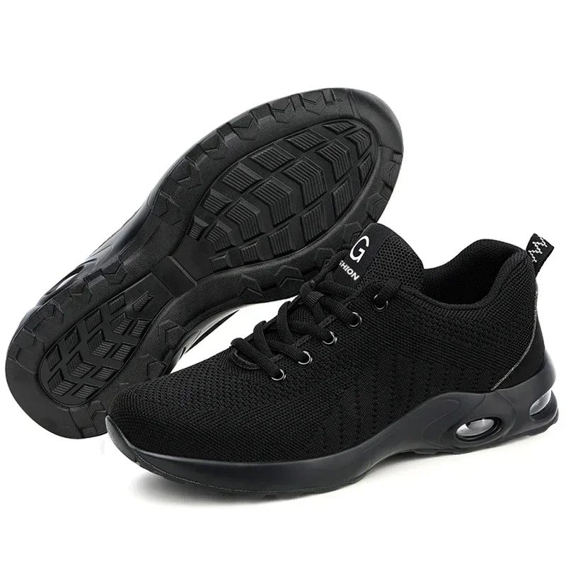 Women Safety Shoes Air Cushion Steel Toe Sneakers