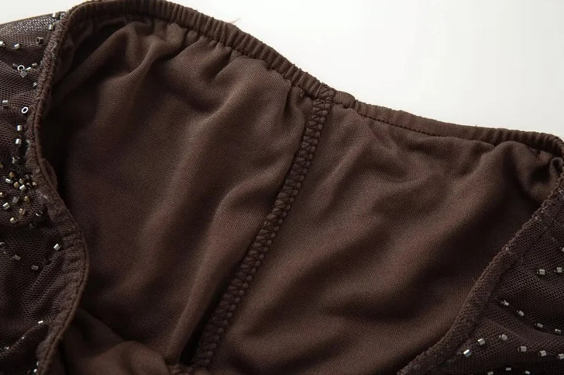 Women Sequin Wide Leg Street Pants