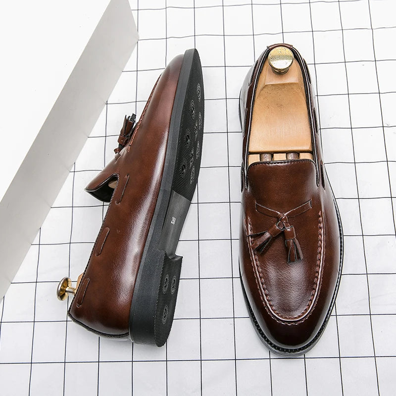 Men British Style Leather Brogues