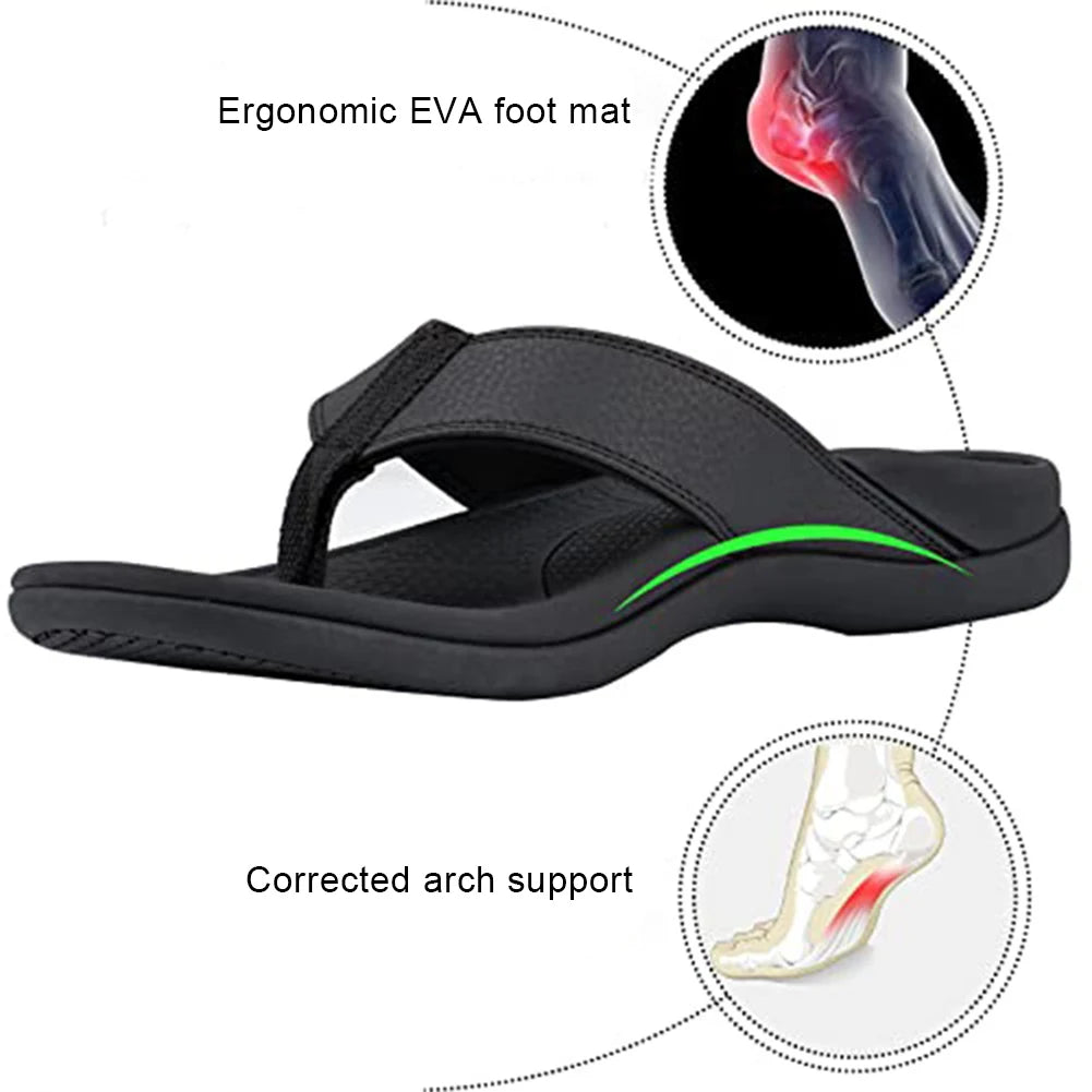 Men Orthotic Flip Flops Arch Support Sandals