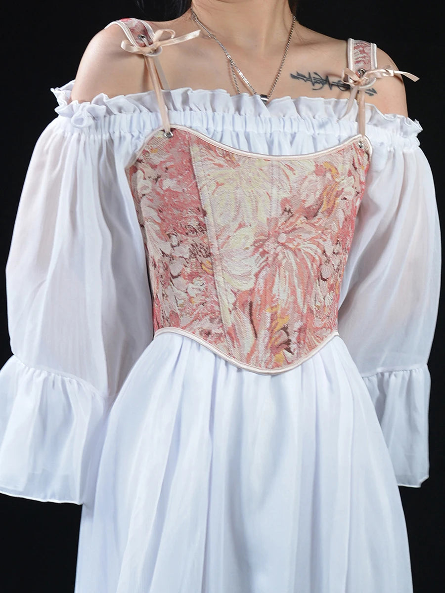 Women Floral Corset Tank Top