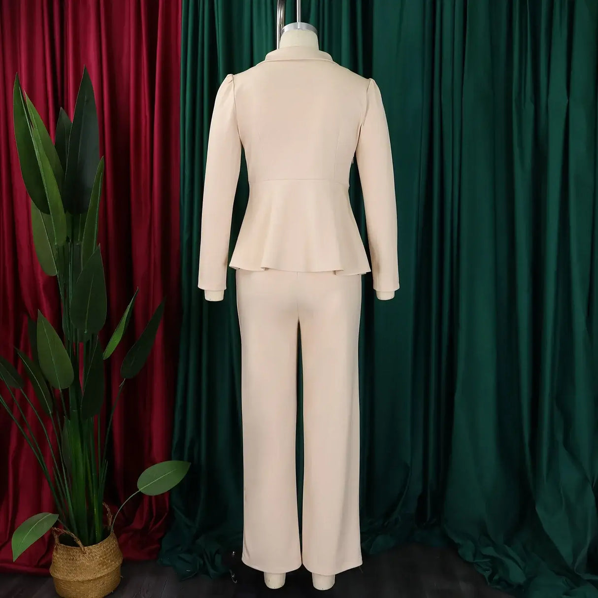 Women Plus Size Long Sleeve Pants Set