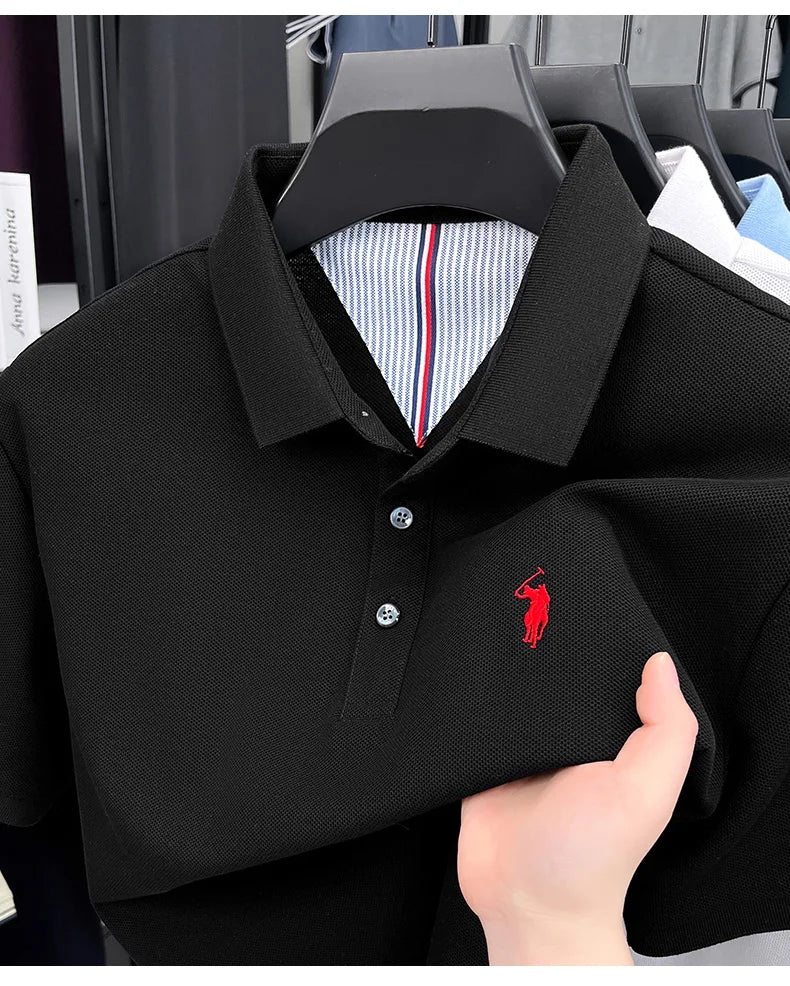 Men Cotton Embroidered Polo Shirt