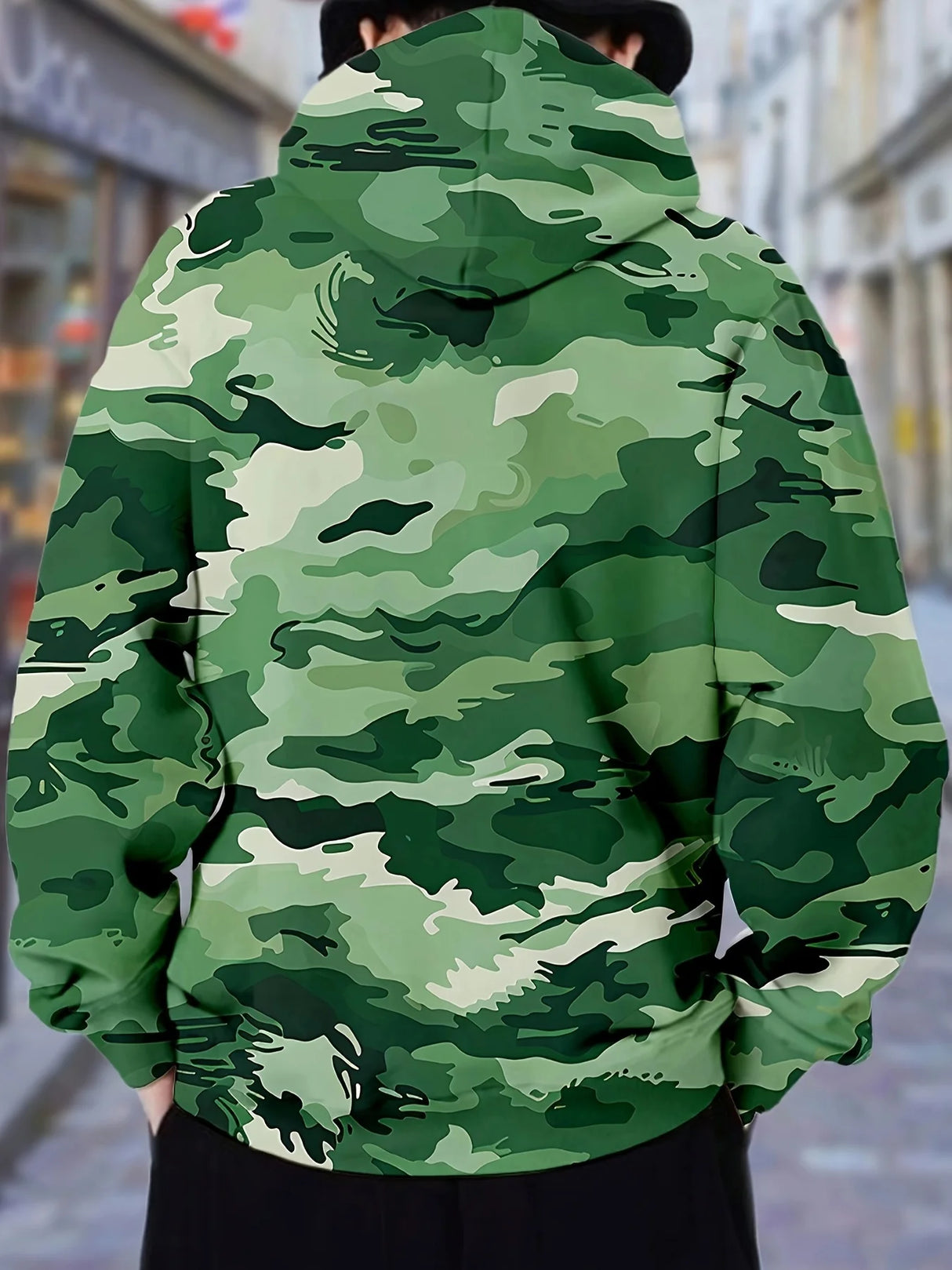 Plus Size Men’s Camouflage Hoodie