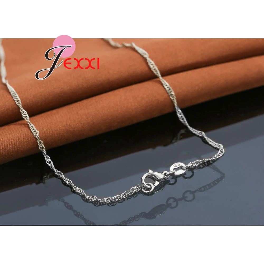 925 Silver Color Jewelry Set