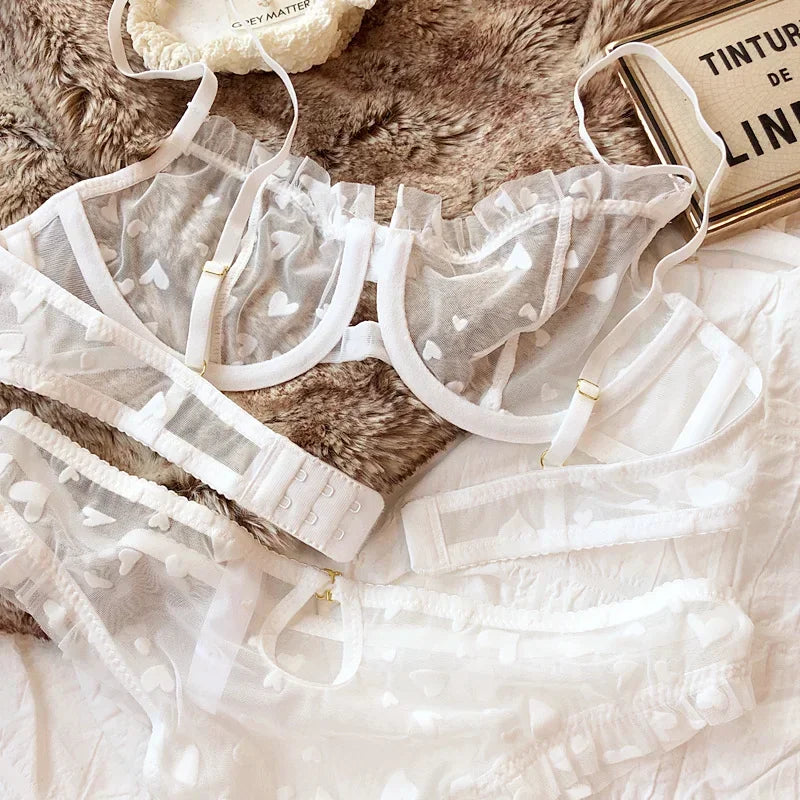 Women Mesh Bikini Lingerie Set