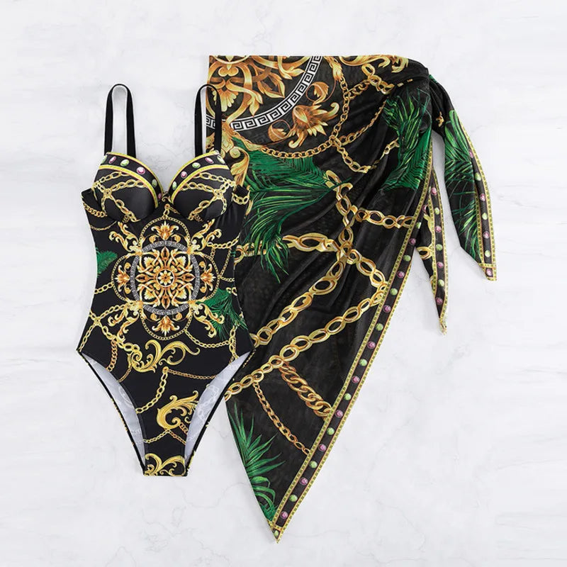 Printed Push-Up Swimsuit