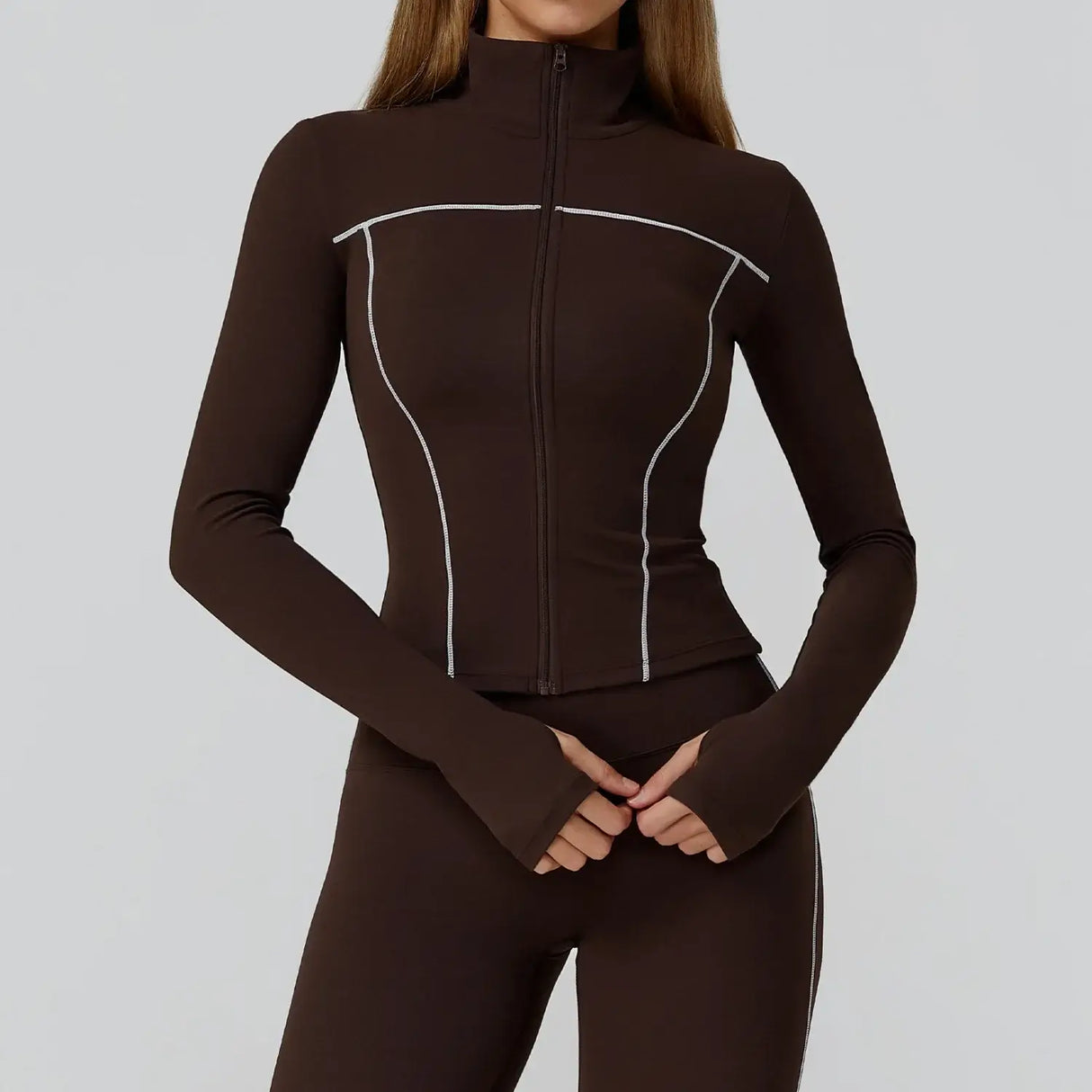 Women Slim Fit Long Sleeve Running Jacket