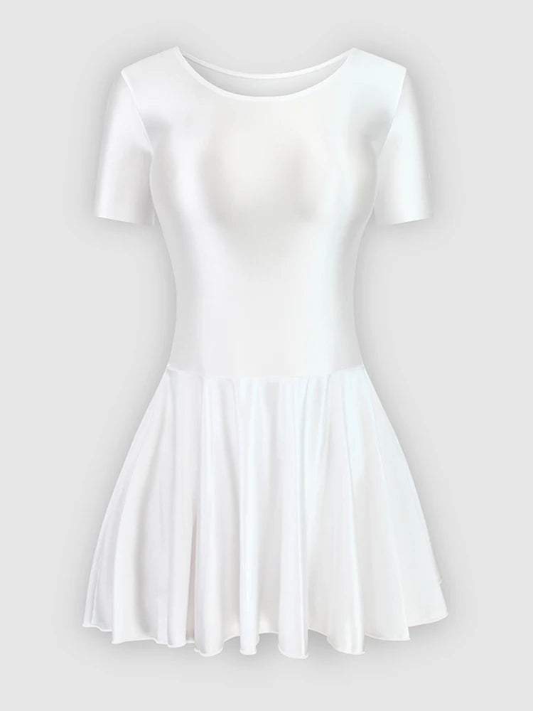 Women Satin Sports Ballet Skirt