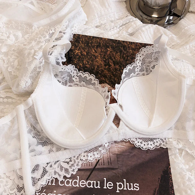 Women Hollow Lace Bra Set