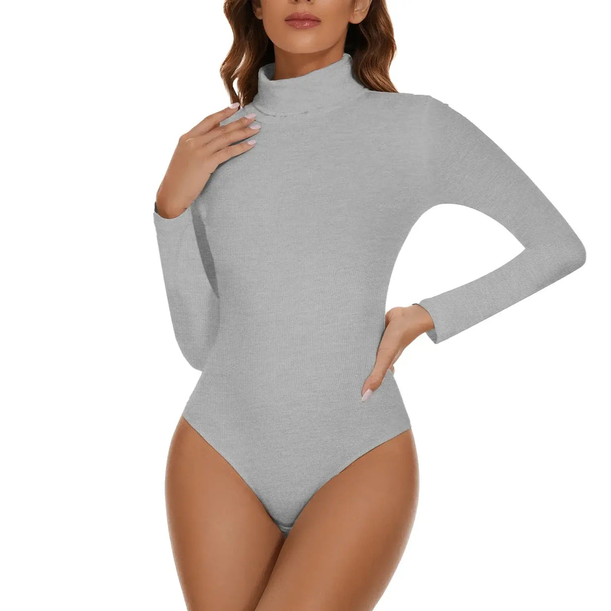 Women High Neck Long Sleeve Bodysuit