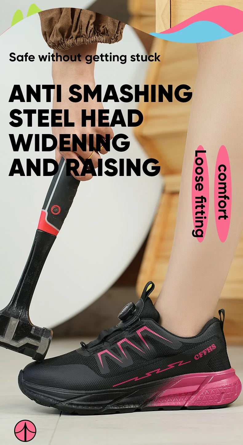 Women Safety Shoes Lightweight Work Boots