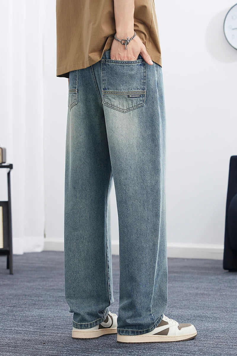 Men Korean Loose Jeans