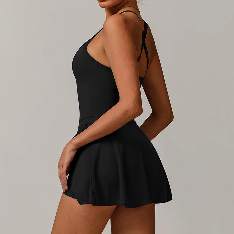 Women Tennis Dress with Shorts