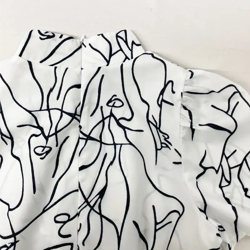 Women Art Print Wide Leg Jumpsuit