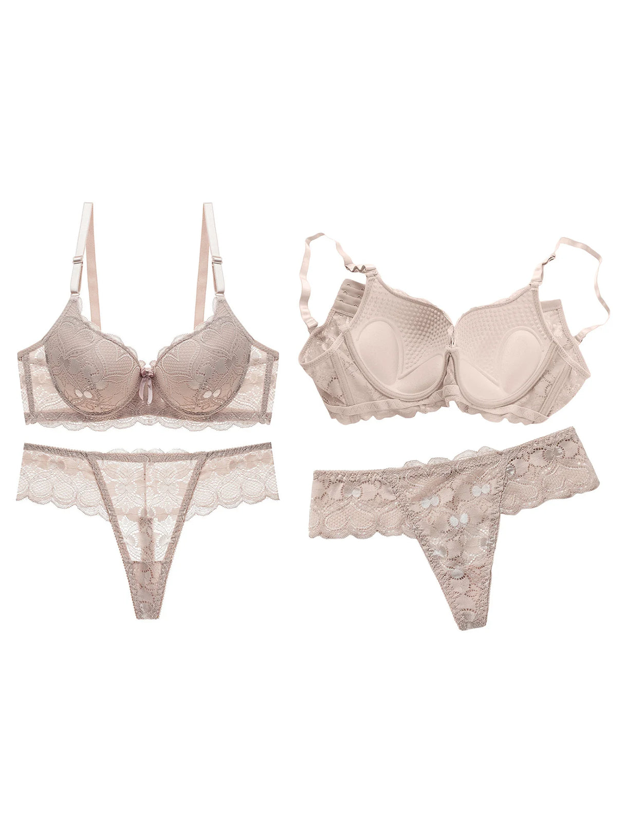 Women Floral Lace Garter Set