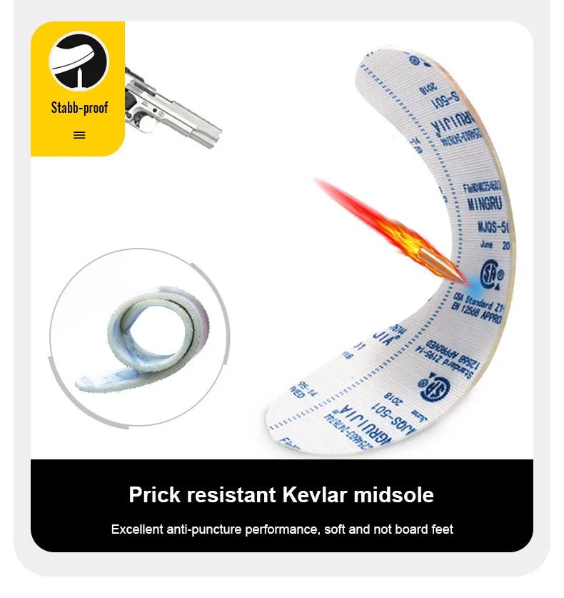 Men Air Cushion Steel Toe Safety Sneakers