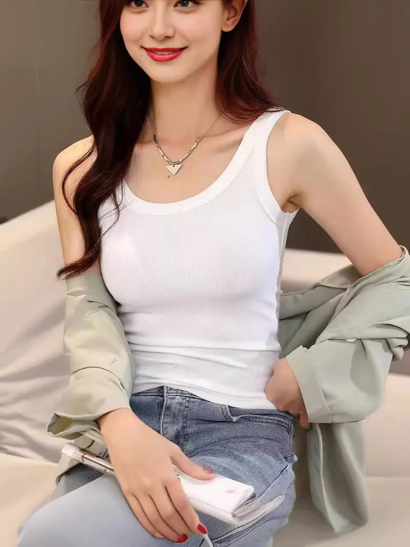 Women Knitted Sleeveless Tee