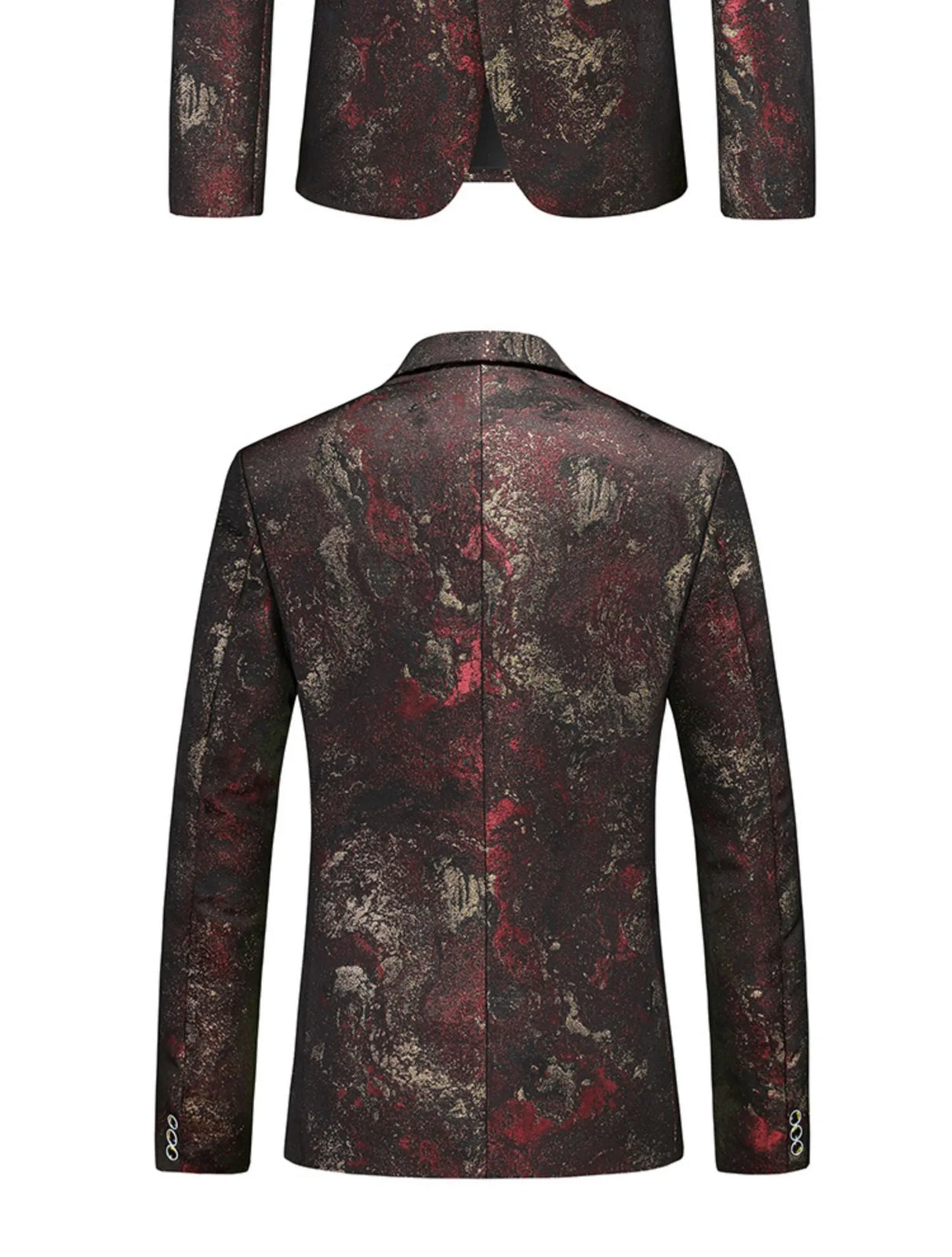 Men's Plus Size Floral Smoking Jacket