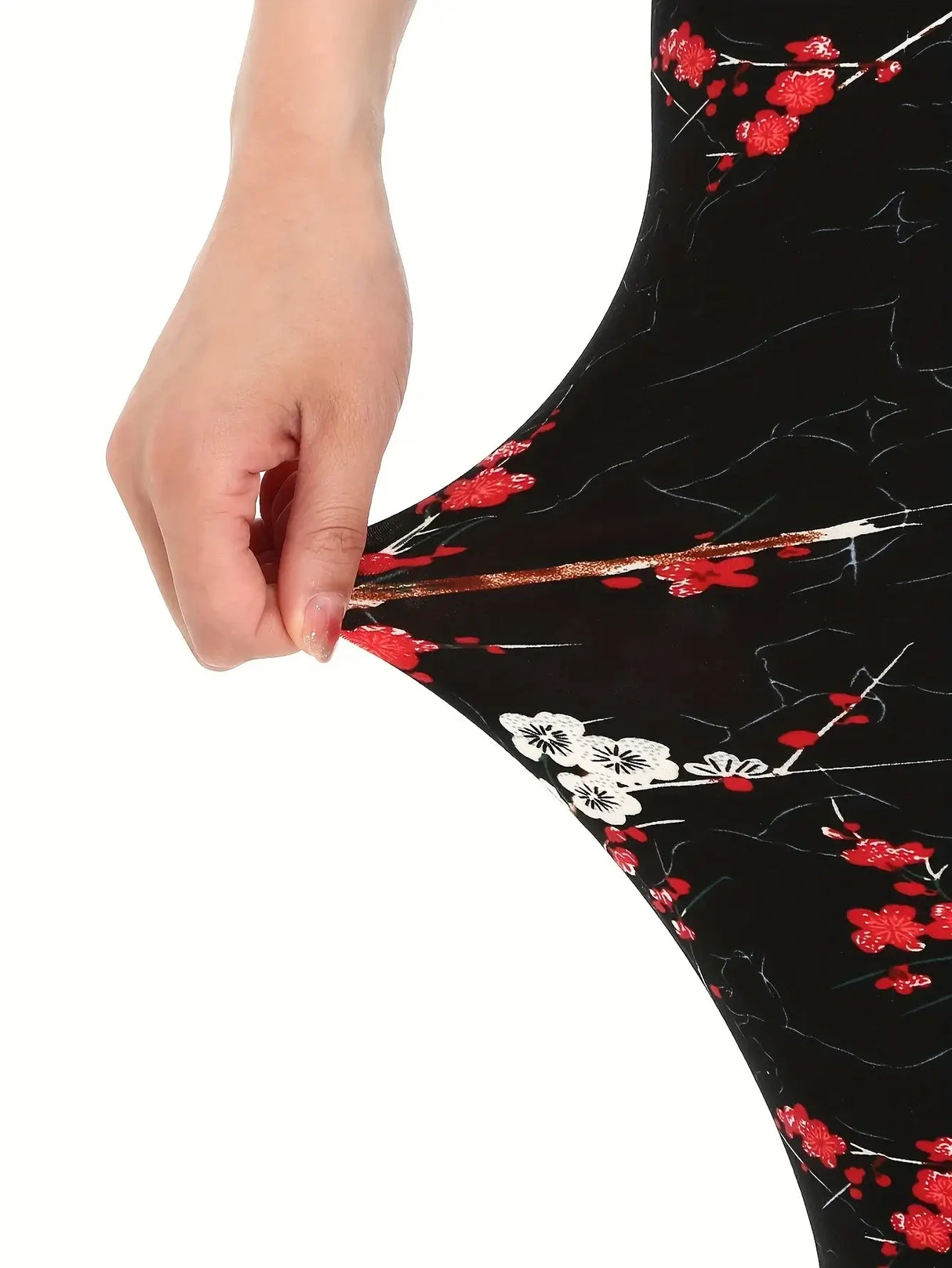 Women Floral Print Cropped Leggings