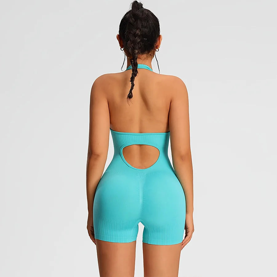 FitZora™ – Sports Gym Fitness Romper (Stretchy, Sleek & Performance-Ready)