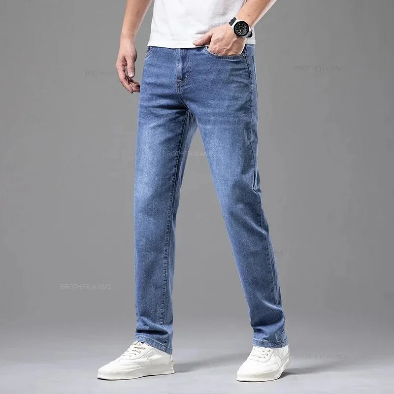 Men Grey Stretch Jeans