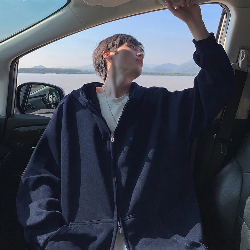 Men's Plus Size Zip Hoodie – Heavy Cotton Blend