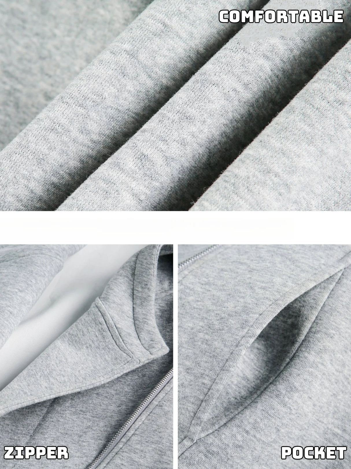 Slant Zipper Hooded Cardigan Jacket