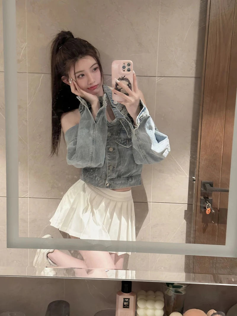 Women’s Vintage Sleeveless Denim Vest Streetwear